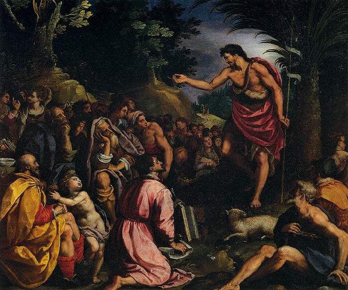 ALLORI Alessandro Preaching of St John the Baptist